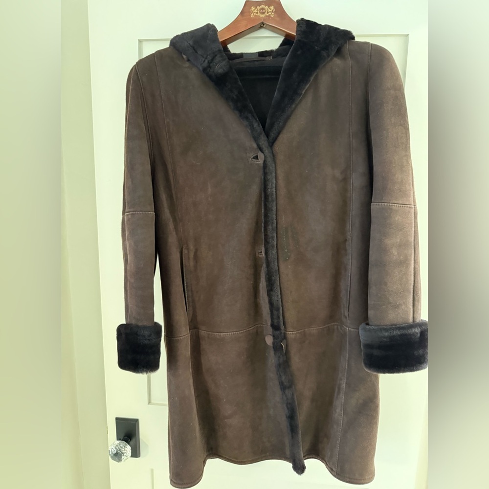 Clifford Michaels Brown Suede Women's Coat Sz S